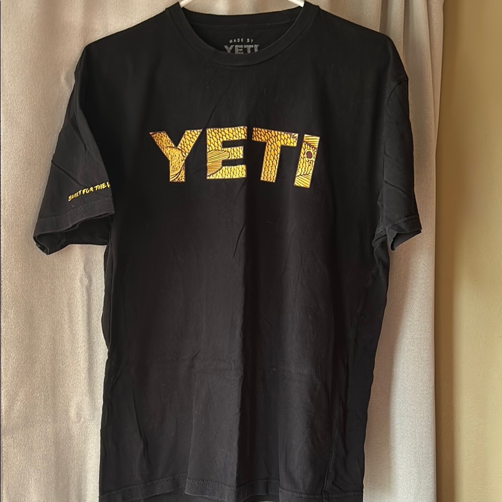 Yeti Black Short Sleeve Tee Bold Logo